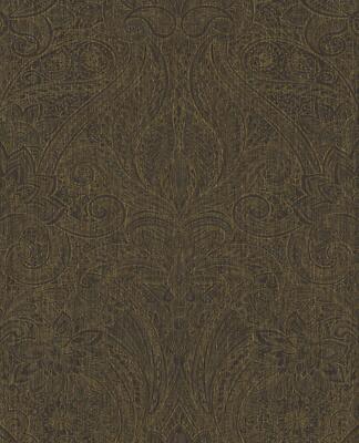 Eijffinger Tapete Sundari 375126 schwarz gold Ornament Vlies Vinyl Vinyltapete