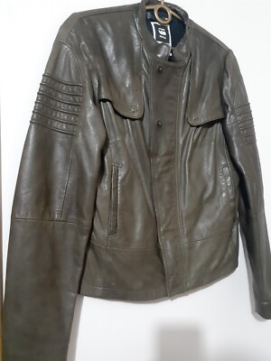 G Star Raw New Deanie Women Brown Leather Jacket Size. L | eBay