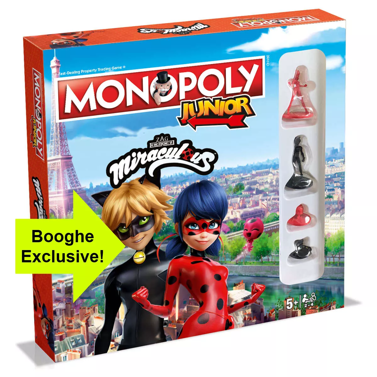 Miraculous Ladybug & Cat Noir Monopoly Junior Fun Children's Board Game