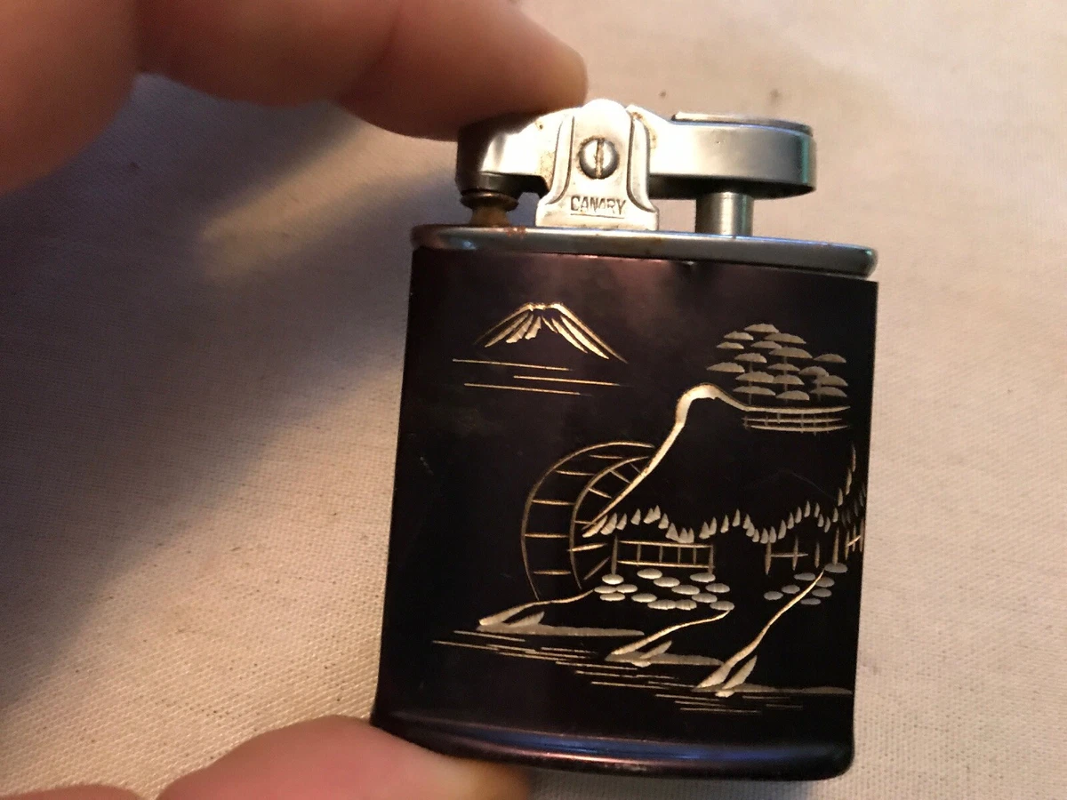 Canary Vintage Musical Cigarette Lighter With Asian Graphics eBay
