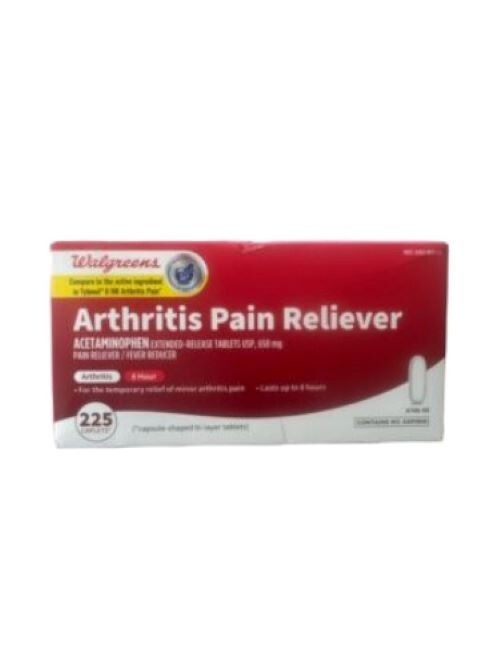 Walgreens 8 Hour Arthritis Pain Reliever Acetaminophen 650mg 225 Caps