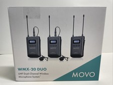 Movo Wmx-20-duo Uhf Wireless Lavalier Microphone System With 2 Transmitters