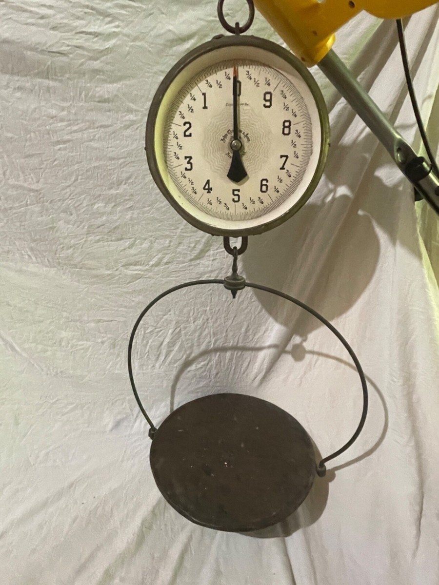 Vintage Antique John Chatillon & Sons 30 lb 33H Red Stamp Hanging