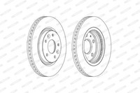 2X Ferodo DDF2466C Bremsscheibe Passend FüR Nissan Renault