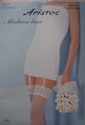 ARISTOC UK sheer WEDDING Stockings Hold 