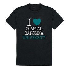 Coastal Carolina University Chanticleers CCU NCAA Cotton I Love Tee T Shirt  