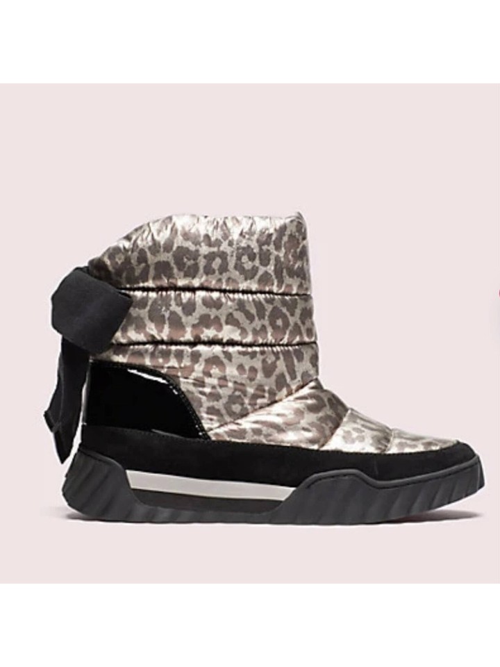 KATE SPADE NEW YORK Womens Gold Cusioned Frosty Toe Platform Snow Boots