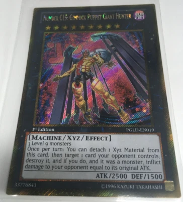 Number C15: Gimmick Puppet Giant Hunter Gold Secret PGLD-EN019 NM Yugioh! - Photo 1/4