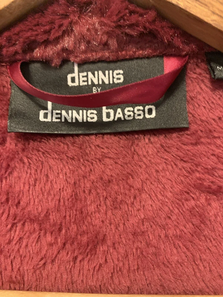 Dennis Basso 毛绒和人造毛皮连帽长袍 均码 适合覆盆子 — 第 2/4 张图片