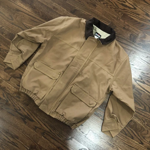 Bulwark Protective Apparel FR Brown Duck Lined Bomber Heavyweight Jacket Men XL image 12