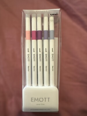 Uni Emott Ever Fine Pen No. 7 Set Water-based 0.4 Sign Archival Acid free Marker