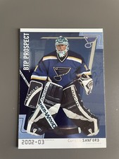2002-03 ITG Be A Player Between the Pipes Curtis Sanford #75 Rookie RC