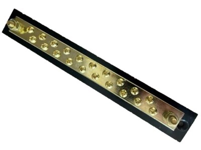 20 Schrauben 150A Kupfer Busstange (aus verzinntem Kupfer und ABS 225 mm x 32 mm)