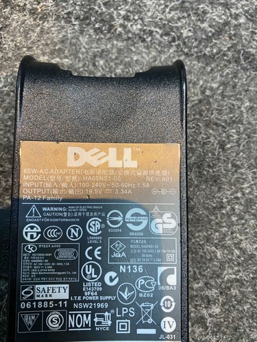 Dell HA 65NS1-00 Original 65W Laptop Adapter Netzteil