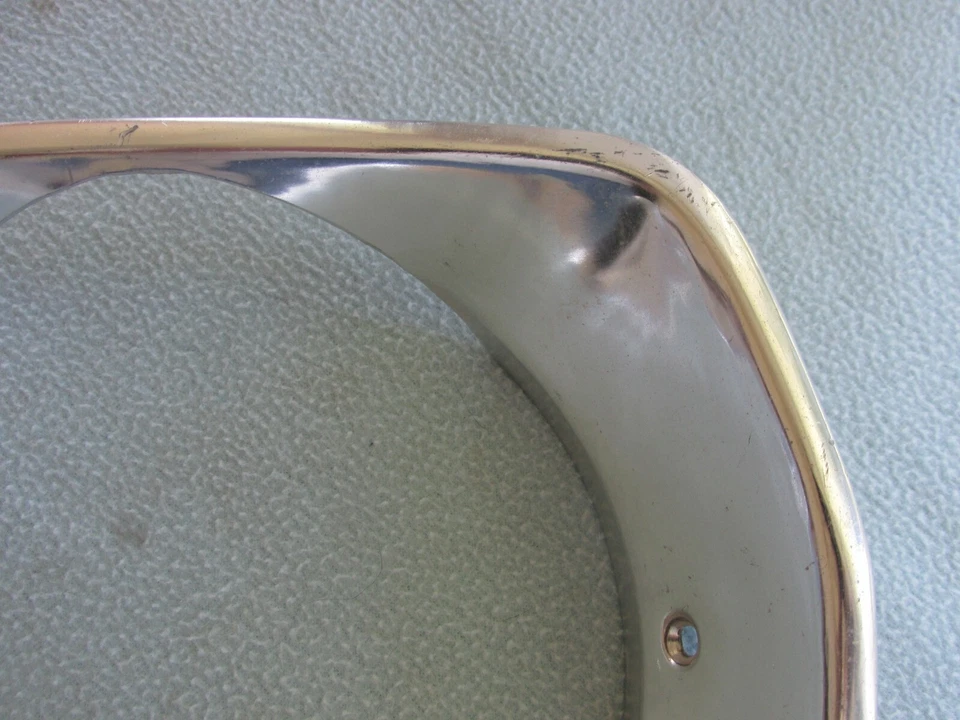 ORIGINAL PASSENGER SIDE HEADLIGHT TRIM BEZELS FOR 1975 1976 PLYMOUTH DUSTER - Image 4 of 4