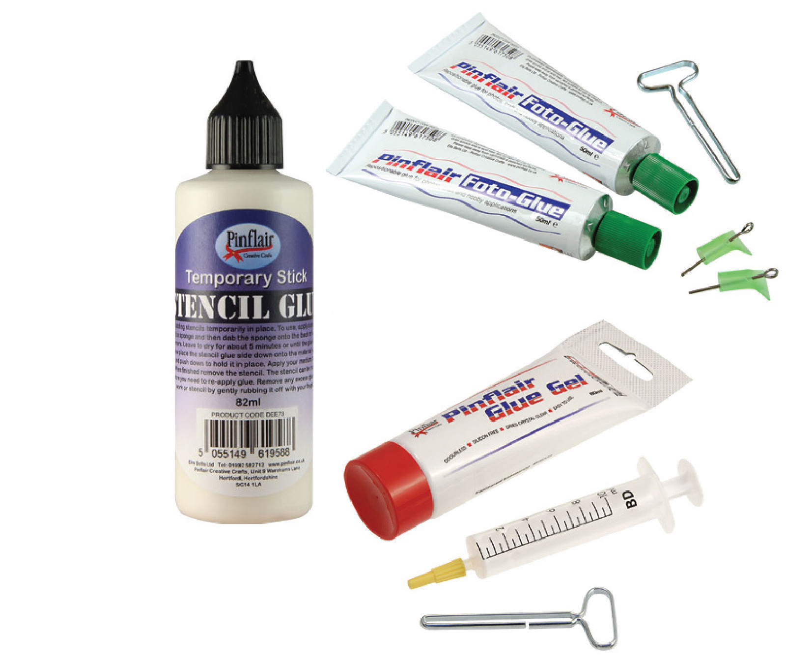 Pinflair Glues / Adhesives Photo Glue, Gel Glue & Stencil Glue