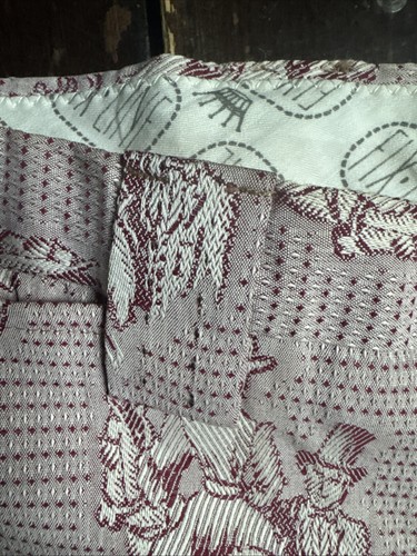 Vtg 70s FIX-LINE RARE Pink VICTORIAN Print Pattern Pocket Trousers 28” Waist TLC - Picture 4 of 24