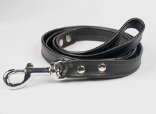 Premium Full Grain Genuine Leather Dog Leash Lead Pet Real Training Strong - 1PC