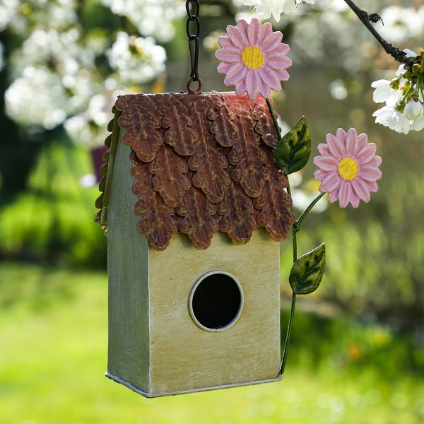 Deko Vogelhaus Nistkasten Vogelvilla Nisthaus Mit AufhäNger Beige VogelhäUschen-image