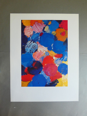 Ernst Wilhelm Nay - Ecstatic Blue, 90xm x70cm