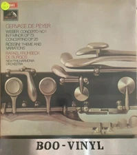 ASD 2455 Gervase De Peyer Weber Clarinet Concerto Rossini De Burgos Ex+
