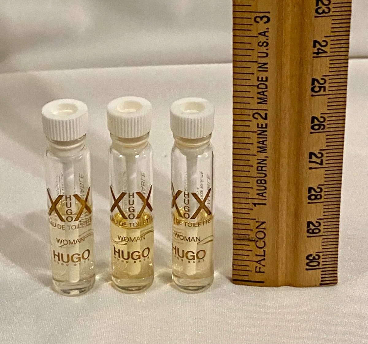 3pcs XX HUGO WOMAN Hugo Boss Women EDT 2ml Splash Vial Sample In Card RARE