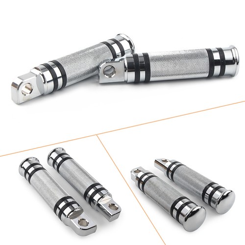 For Harley Davidson Pair Chrome Aluminum H-D Male Mount Footpegs Footrests - 第 3/14 張圖片