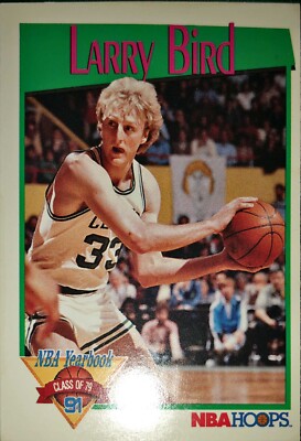 Rare Vintage Mint Condition Larry bird 1991 nba hoops #319 