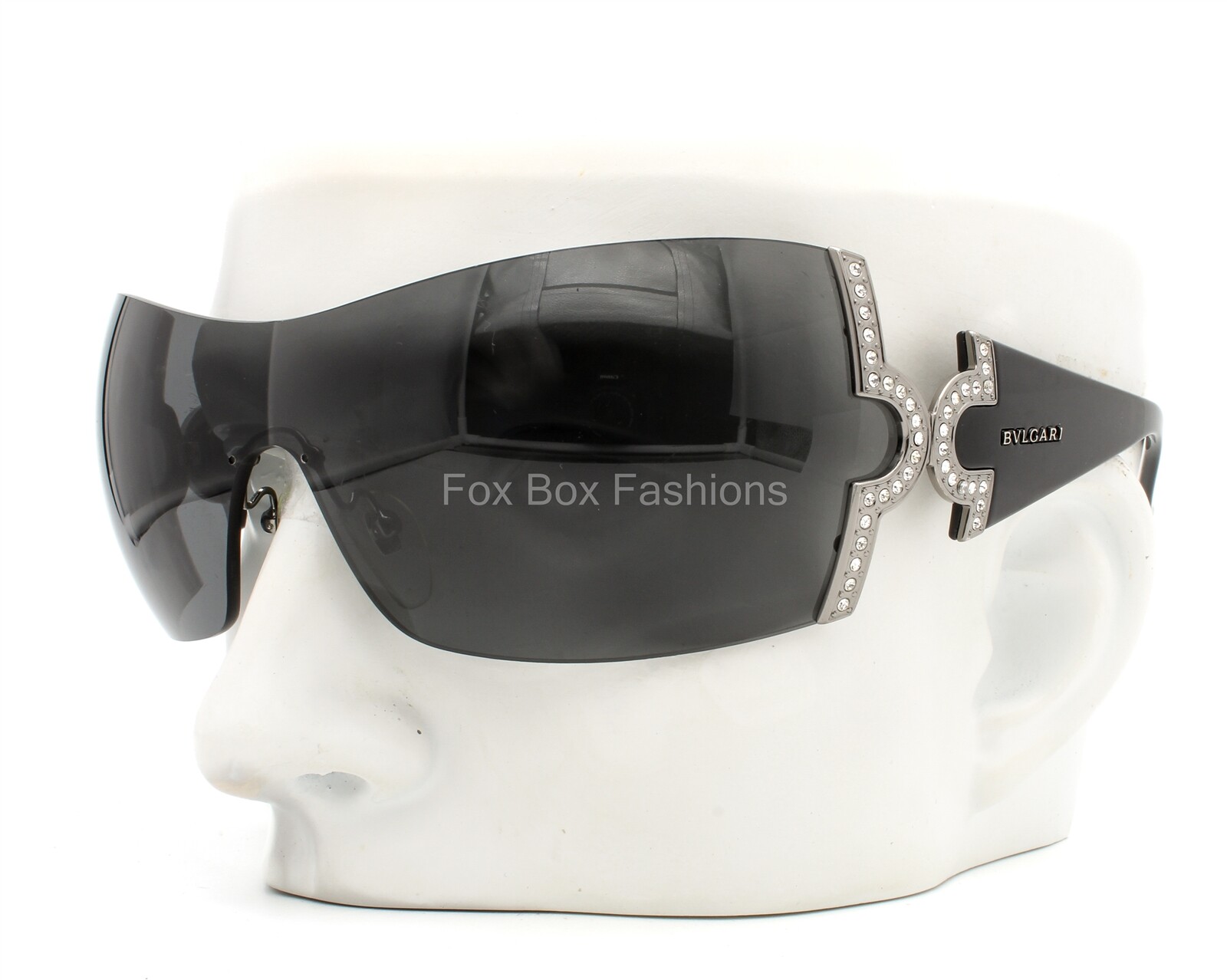 BVLGARI 651‑B white swarovsky crystals BVLGARI 651‑B white swarovsky crystals Bulgari sunglasses with