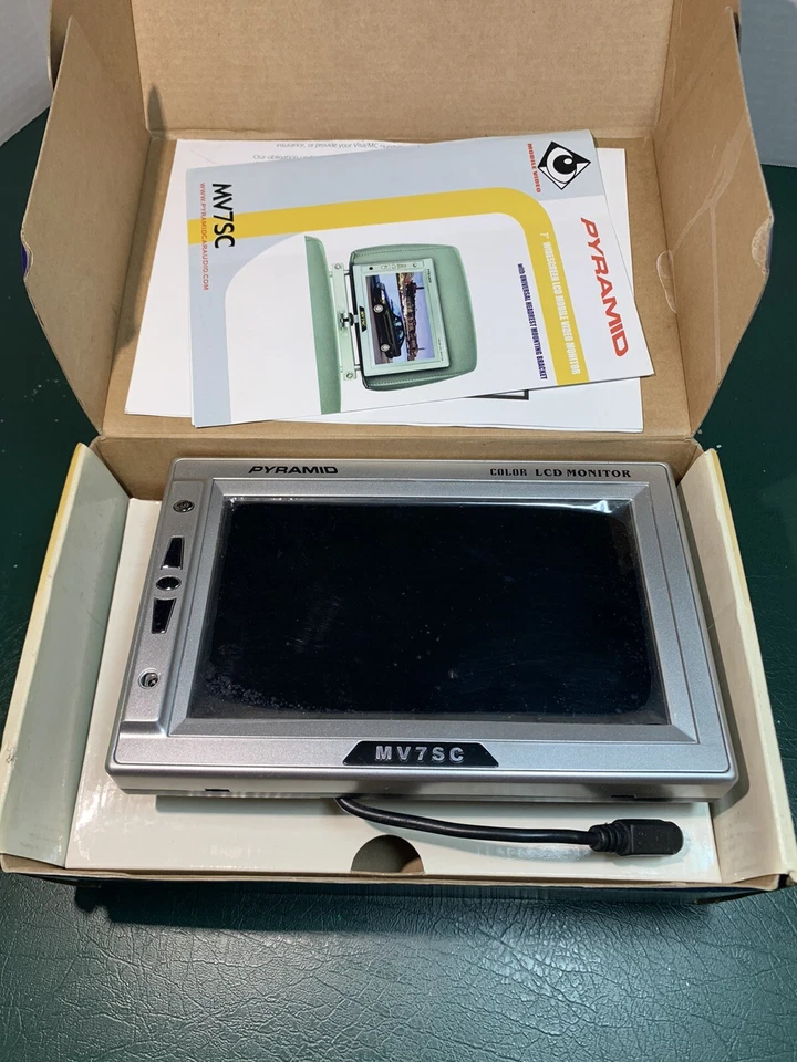 金字塔 | 7 英寸宽屏液晶移动视频监视器 | 全新无标签 — 第 4/4 张图片