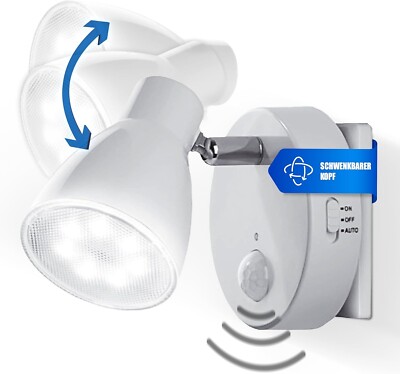 2635-016 LED Nachtlicht Steckerleuchte Leuchte mit Bewegungsmelder weiß Trango 