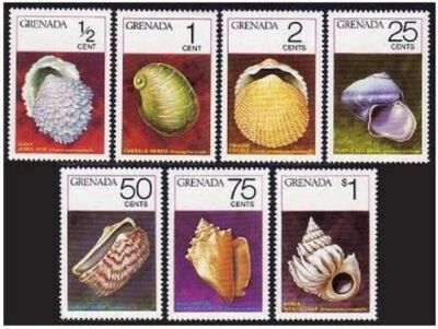 Grenada 652-658, 659, MNH. Michel 685-691, 692 Bl.46. Shells 1975. | eBay