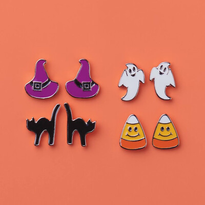 Avon earrings - Spooky fun - ghost halloween candy corn cat witch