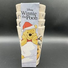 Disney Winnie The Pooh Christmas ECO Bamboo Drinking Cups Set Of 4 New