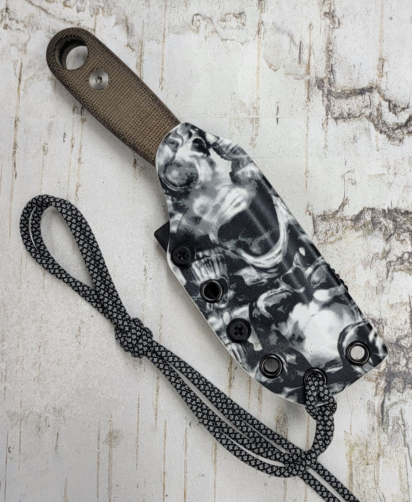KYDEX SHEATH for ESEE IZULA II WITH CANVAS MICARTA HANDLES, HAND MADE ...