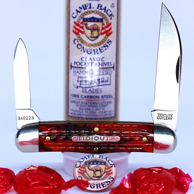 GEC #34 Camel Back Congress Smoked Amber Texcrylic Great Eastern Cutlery 340223