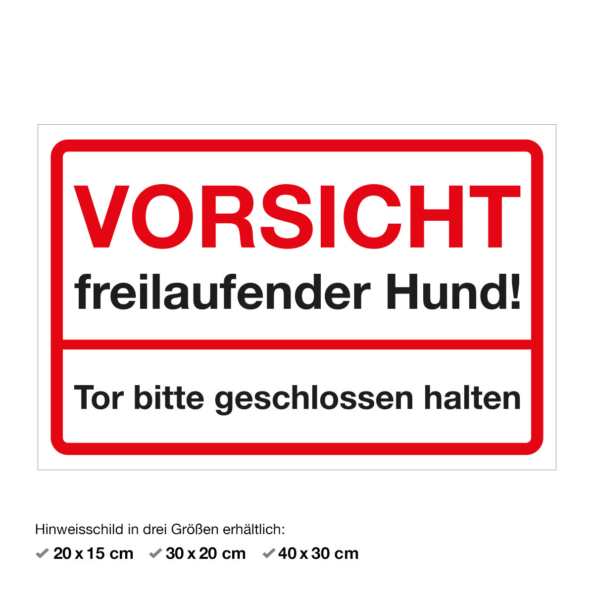 Aufkleber 'Vorsichtig Eintreten – Hund Läuft Sonst Weg!' | 20x15 Cm, Wetterfest