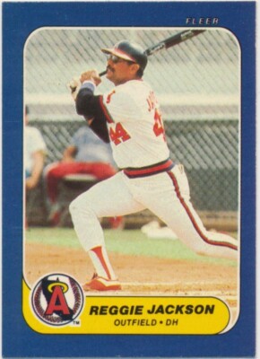 1986 Fleer ''mini'' #32 Reggie Jackson California Angels