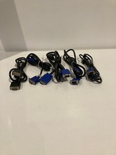 LOT OF 5 VGA DELL CABLES WITH MALE CONNECTORS FULL HD 1080p SVGA PC TO MONITOR