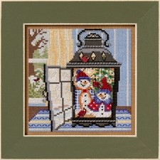 Snowman Lantern - Winter Series 2025 Mill Hill Buttons  Beads Kit New