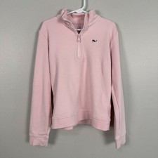 Vineyard Vines Girls Small 1/4 Zip Pullover Sweatshirt Shep Shirt Pink
