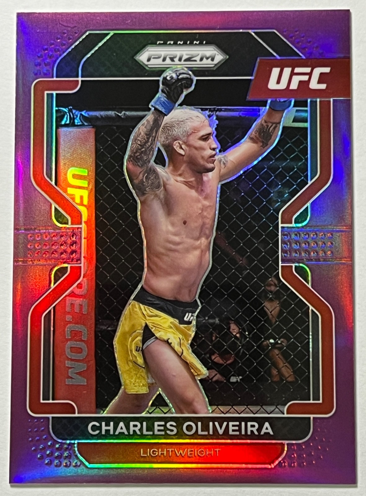 2022 Panini Prizm UFC Prizms Purple #189 * CHARLES OLIVEIRA * /149