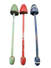 Vintage Metal Wood Shoes Stretchers Lot of 3 Hand painted