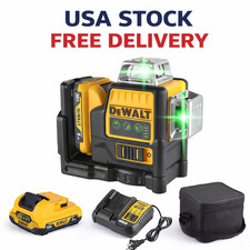 DeWalt DW089LG 12V Green Line 3 x 360 Laser Level Laser Battery  Charger US