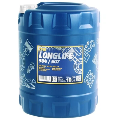 10 LITER MANNOL 5W-30 7715 LONGLIFE MOTORÖL 504.00 507.00 LL-04 229.51 5W30 ÖL - Bild 1 von 2