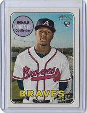 Ronald Acuna Jr. 2018 Topps Heritage High Numbers #580 Rookie Card. rookie card picture