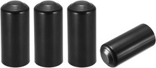 Battery Cover Mic Battery Screw on Cap Cup Cover Black 4Pcs