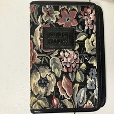DAY RUNNER Floral Tapestry  Vintage Telephone Address Book Organizer Binder
