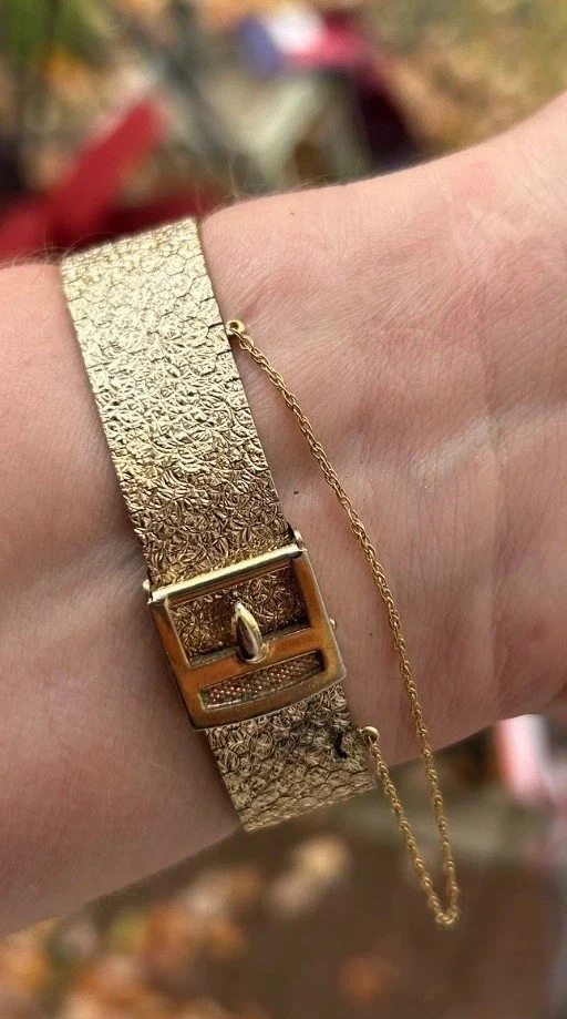 Vintage Pedre 17 Jewels Mechanical Women’s Gold-Filled Chain Wristwatch Runs - Image 4 of 4