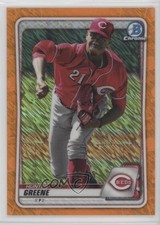 2020 Bowman Chrome Prospects Orange Shimmer Refractor /25 Hunter Greene 12x6